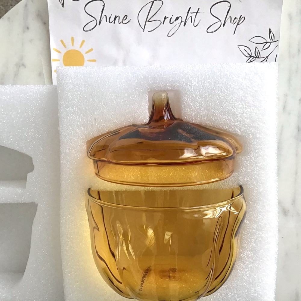 Anthropologie Sugar Bowl Candy Dish Pumpkin Jar New In Box NWT Rare - Picture 4 of 5